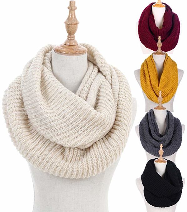 Women Winter Knit Infinity Scarf